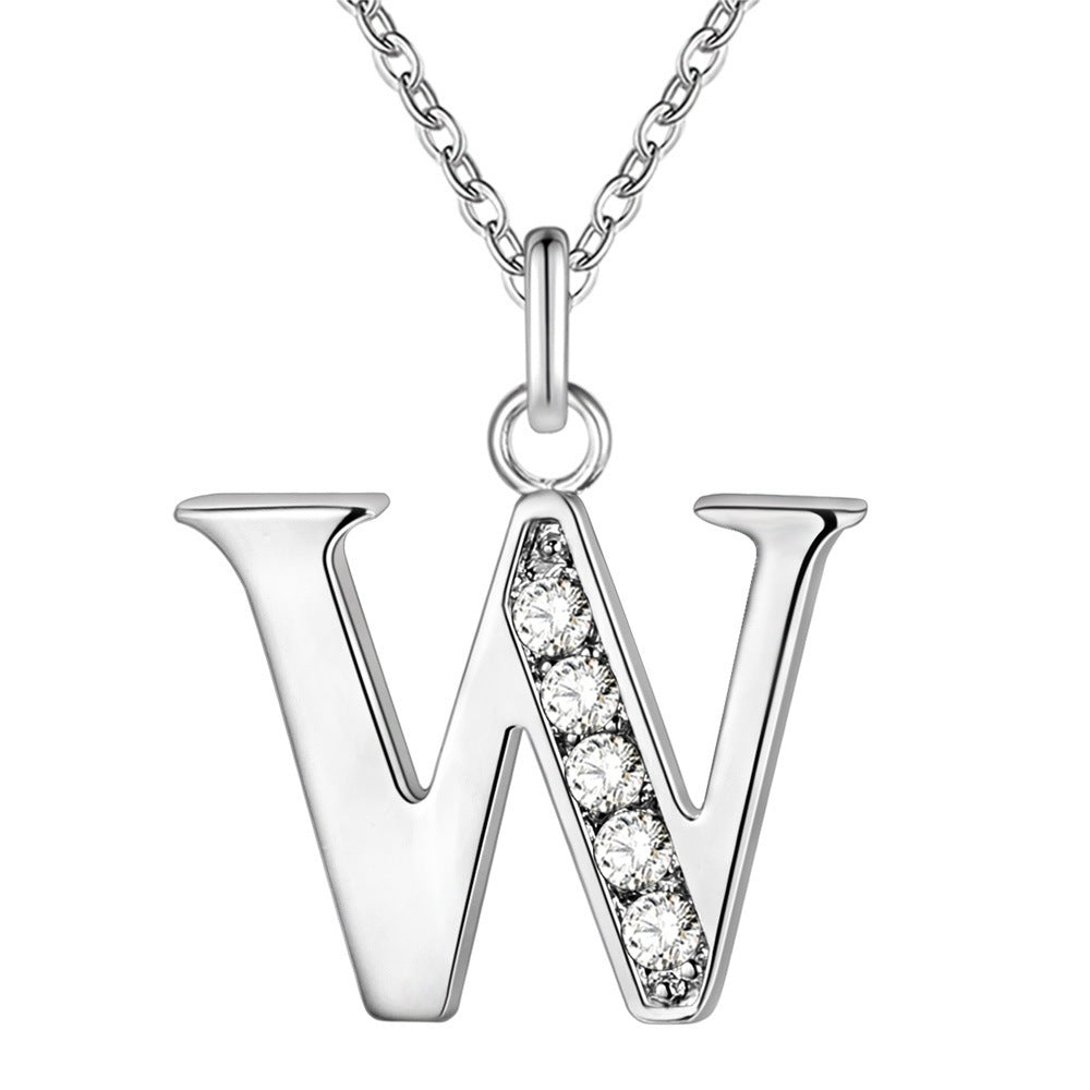 Little Letters CZ Accented Initials Necklace for Women