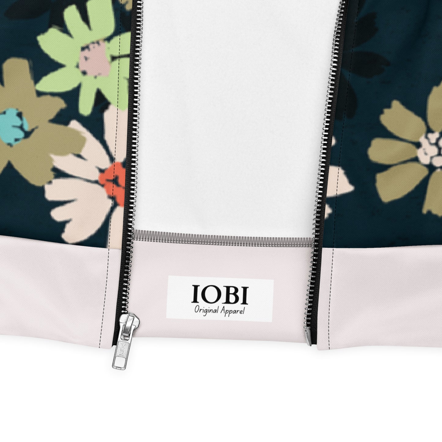 Women Bomber Jacket With Pockets Zipper Daisy Flowers Full Jacket Design by IOBI Original Apparel