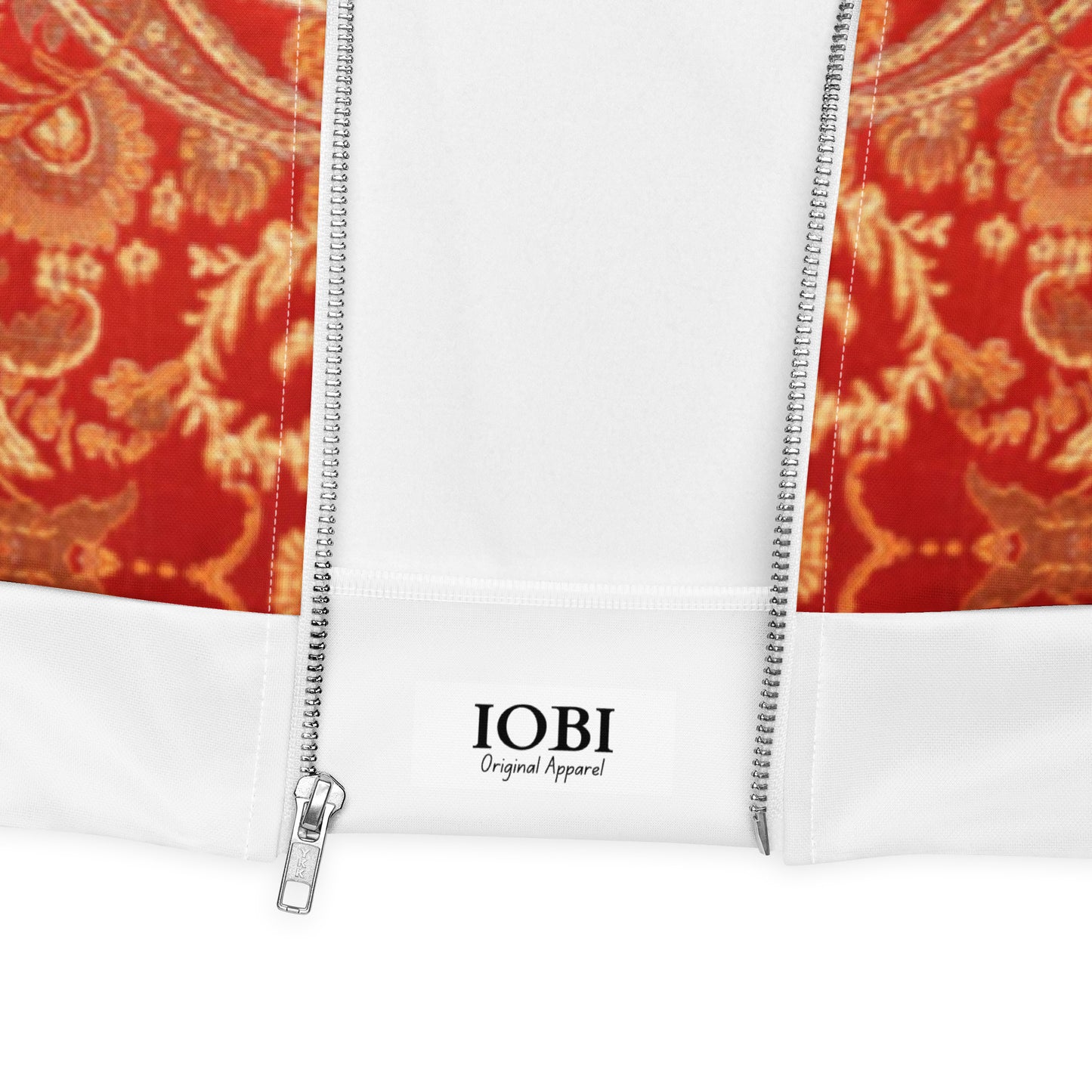 Women Bomber Jacket With Pockets Zipper Premium Quality Warm Paisley Design by IOBI Original Apparel