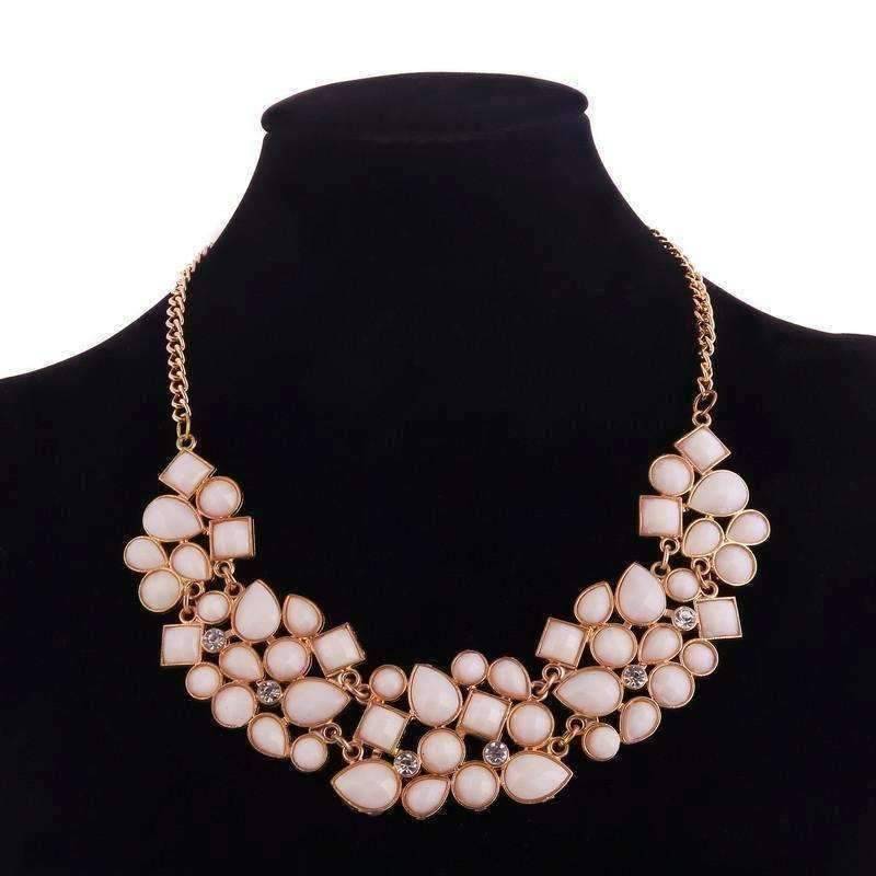 Fab Form Crystal Collar Necklace - In Four Colors