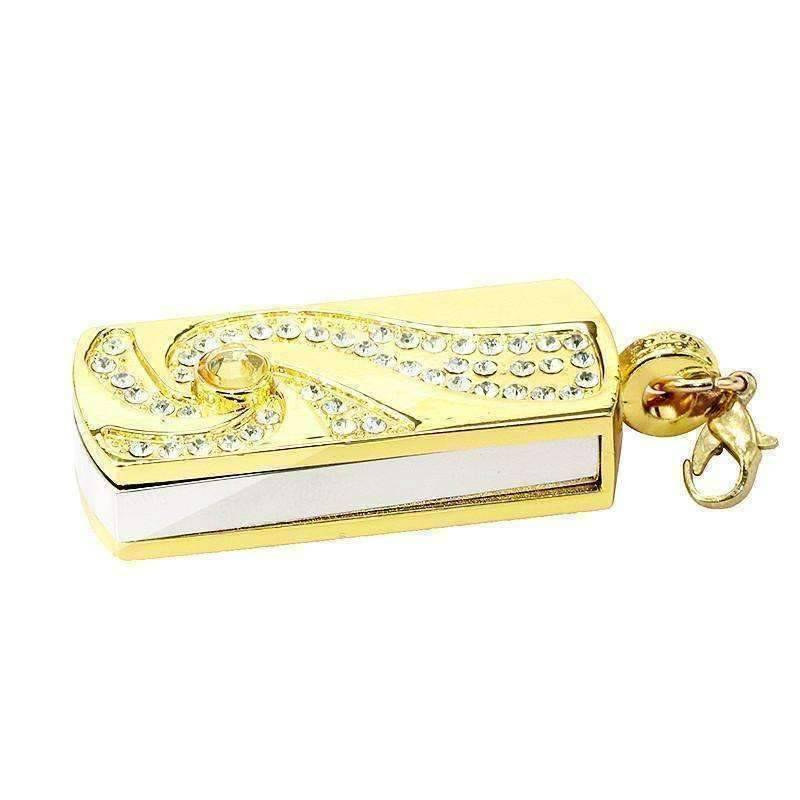 Feshionn IOBI accessories 8G Swirling Crystal Encrusted USB Flash Drive Memory Stick