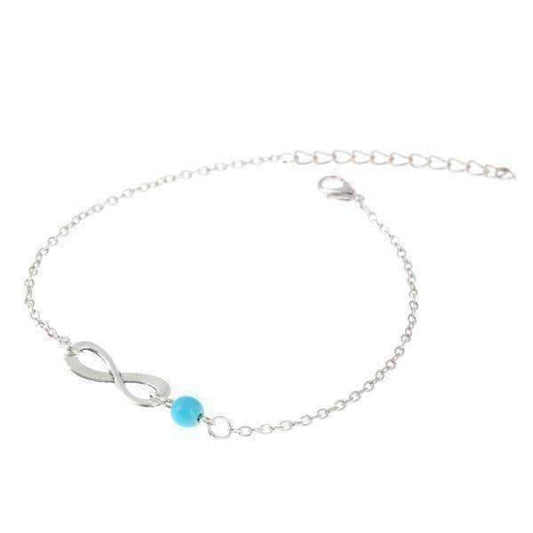 Feshionn IOBI Anklets Infinity Bead Ankle Bracelet