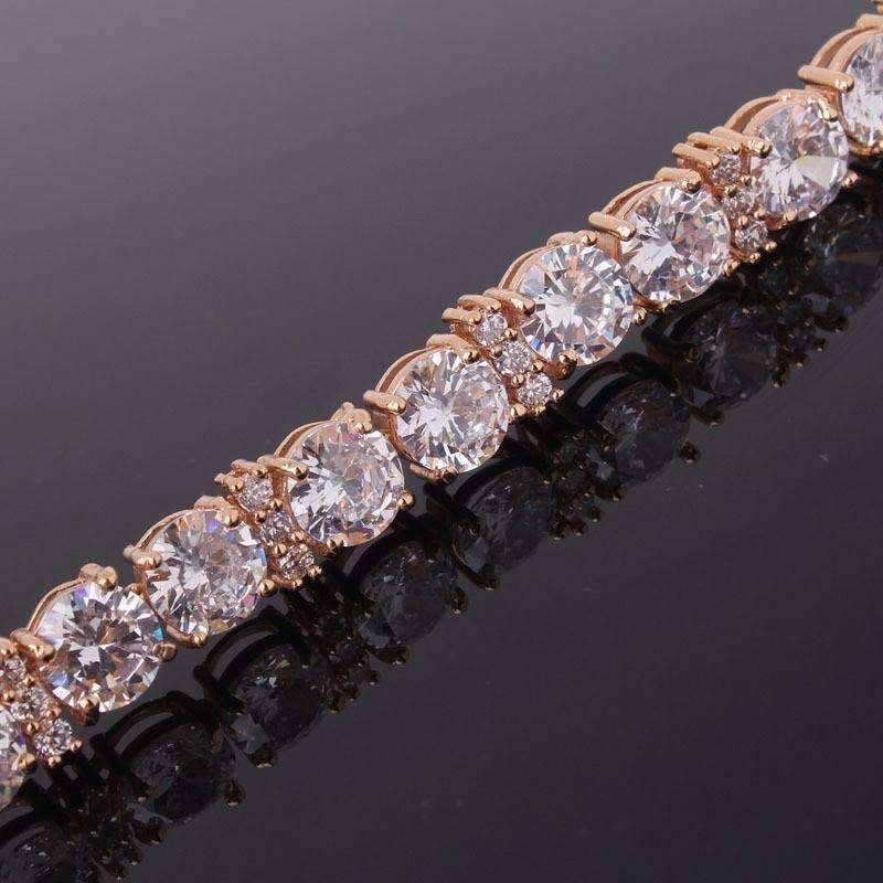 Feshionn IOBI bracelets Brilliance Oversize Diamond CZ Tennis Bracelet in Gold