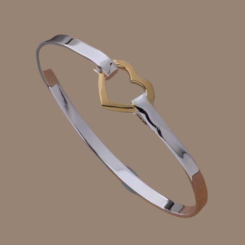 Feshionn IOBI bracelets Heart of Gold Bangle Bracelet