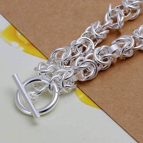 Feshionn IOBI bracelets Knotted Links Sterling Silver Toggle Bracelet