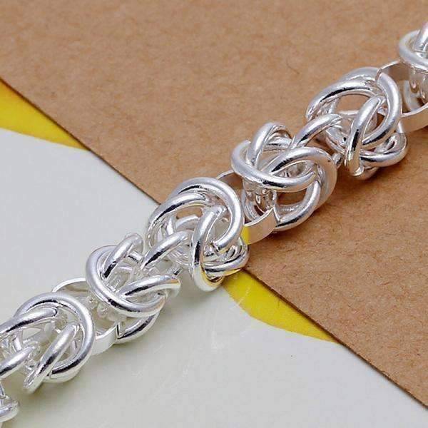 Feshionn IOBI bracelets Knotted Links Sterling Silver Toggle Bracelet