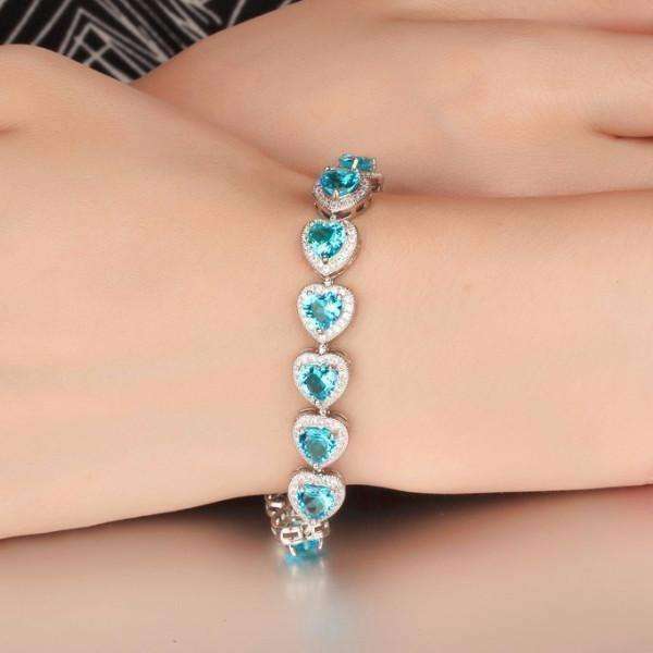 Feshionn IOBI bracelets ON SALE - Love Game CZ Heart Tennis Bracelet