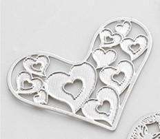 Feshionn IOBI Charms Pop Hearts Hearts Cut Out Plate for Heart Charm Locket Necklaces ~ Choose Your Theme!