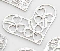 Feshionn IOBI Charms Shamrock Hearts Cut Out Plate for Heart Charm Locket Necklaces ~ Choose Your Theme!