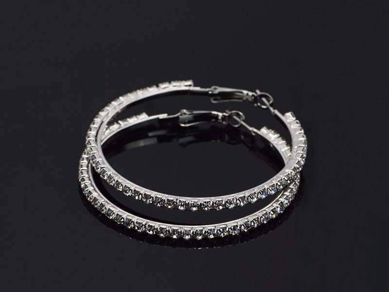 Feshionn IOBI Earrings Bling It On Oversize Crystal Hoop Earrings