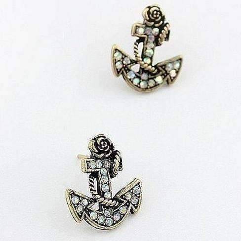 Feshionn IOBI Earrings CLEARANCE - Sunken Treasure Anchor Stud earrings