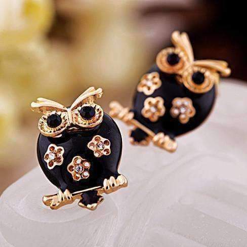 Feshionn IOBI Earrings Gold Hoot Hoot Owl Earrings