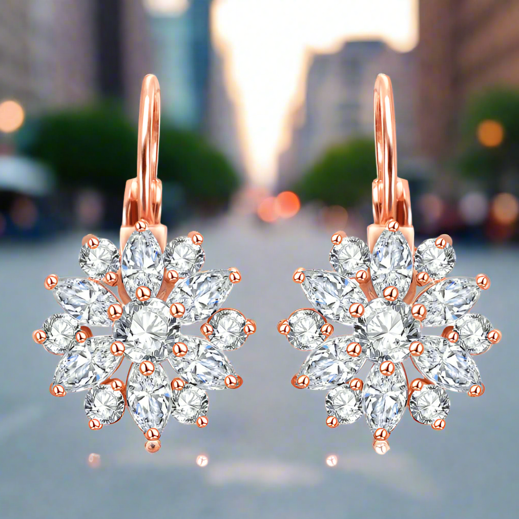 Feshionn IOBI Earrings ON SALE - Brilliant Austrian Crystal Flower Earrings