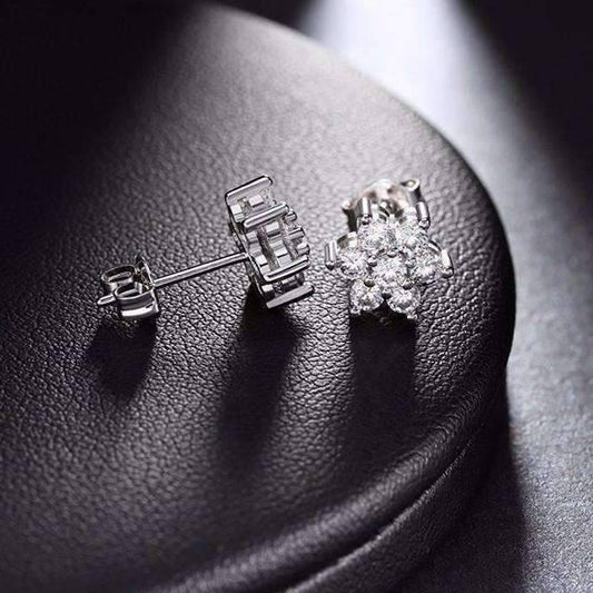 Feshionn IOBI Earrings ON SALE - Delicate Flower CZ Stud Earrings