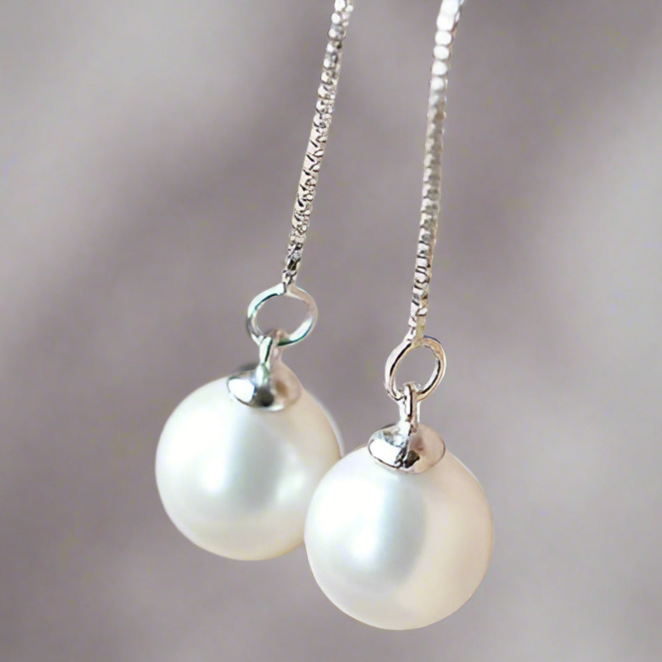 Feshionn IOBI Earrings ON SALE - Naked Pearl Thread Earrings