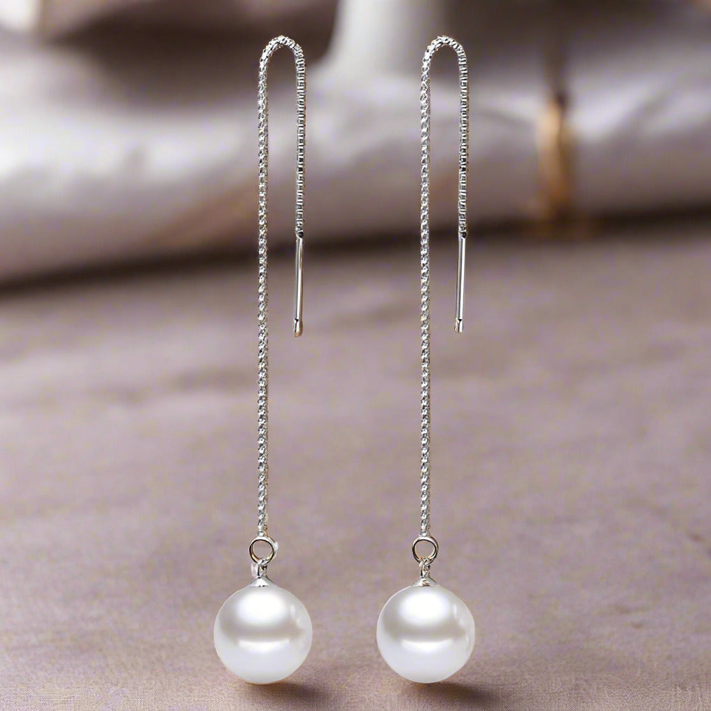 Feshionn IOBI Earrings ON SALE - Naked Pearl Thread Earrings