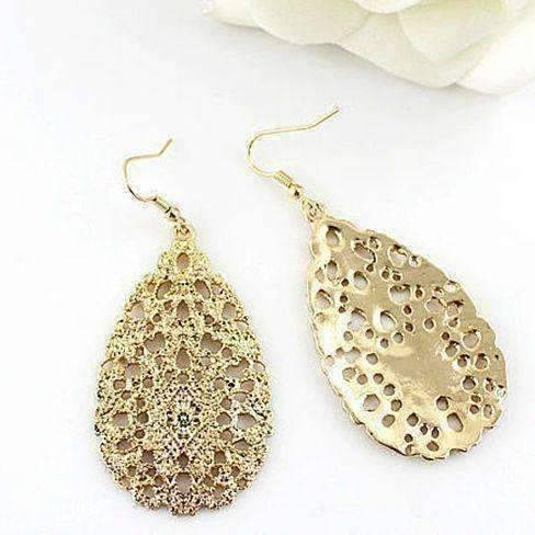 Feshionn IOBI Earrings Rustic Gold "Ancient Artifacts" Drop Earrings in Rustic Gold