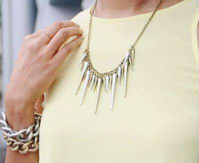 Feshionn IOBI Necklaces Dangling Icicles Necklace in Gold or Silver