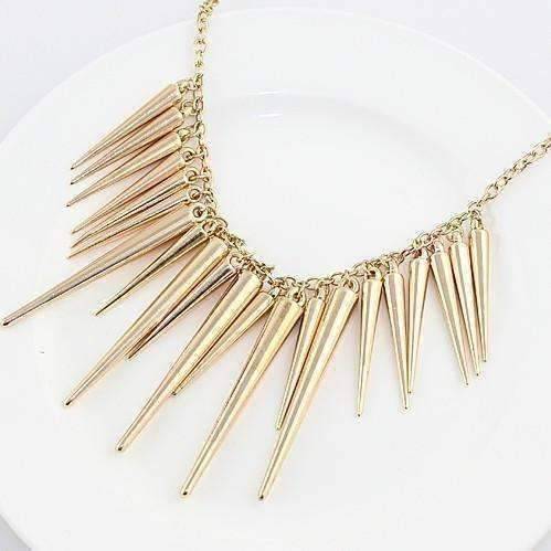 Feshionn IOBI Necklaces Gold Dangling Icicles Necklace in Gold or Silver