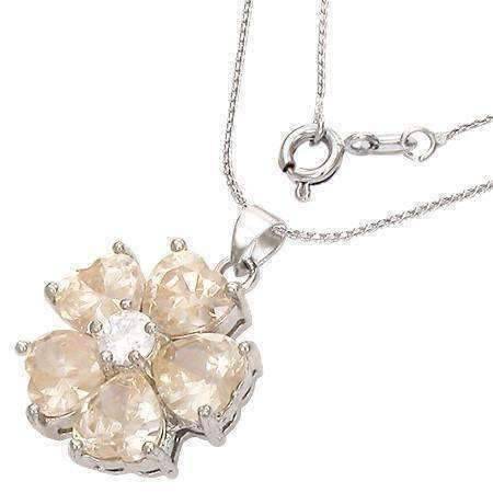 Feshionn IOBI Necklaces Magnolia ON SALE - "Buttercup" Cubic Zirconia Flower Pendant Necklace