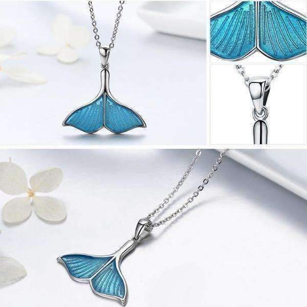 Feshionn IOBI Necklaces Mermaid's Tail Enamel & Sterling Silver Necklace