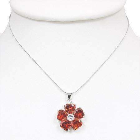 Feshionn IOBI Necklaces ON SALE - "Buttercup" Cubic Zirconia Flower Pendant Necklace