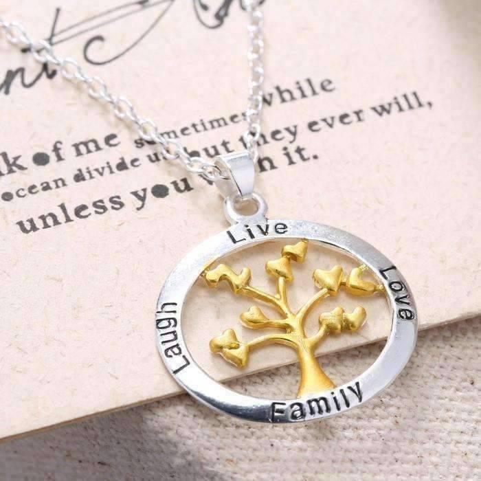 Feshionn IOBI Necklaces ON SALE - Live Love Laugh Family Tree Necklace