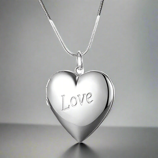 Feshionn IOBI Necklaces ON SALE - LOVE Sterling Silver Heart Locket Necklace