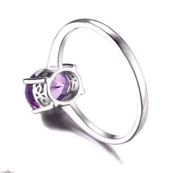 Feshionn IOBI Rings Amethyst Oval Cut 1.1CT IOBI Precious Gems Ring