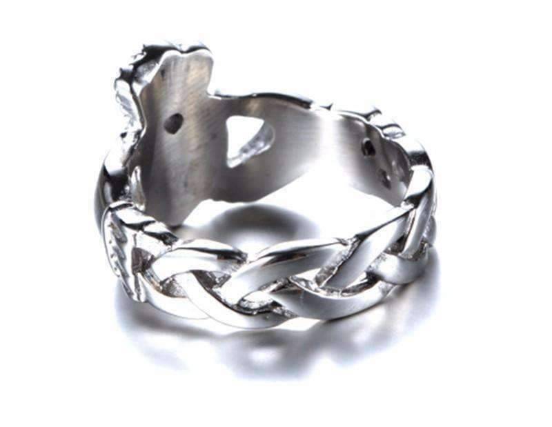 Feshionn IOBI Rings Celtic Knot Claddagh Stainless Steel Ring