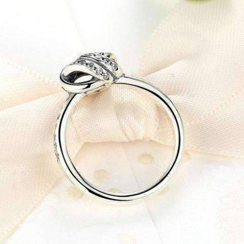 Feshionn IOBI Rings CZ Accented Sterling Silver Love Knot Ring