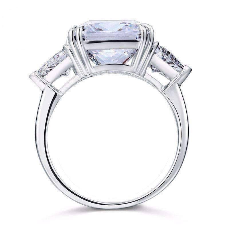 Feshionn IOBI Rings Fancy Fire 8CT Princess Cut Three Stone Ring