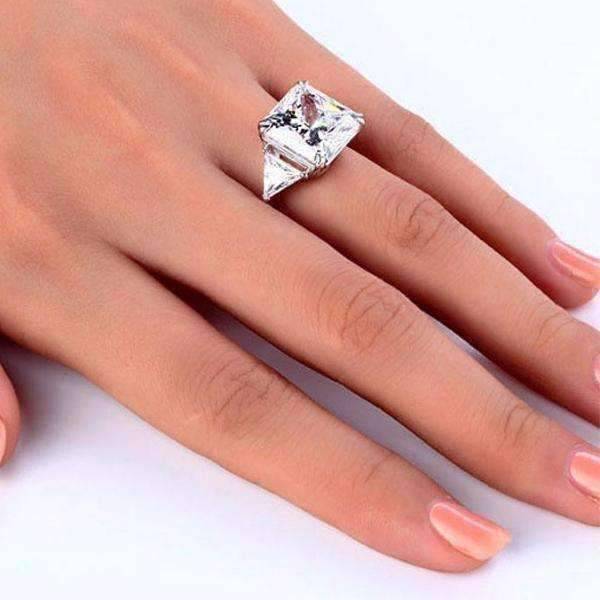 Feshionn IOBI Rings Fancy Fire 8CT Princess Cut Three Stone Ring