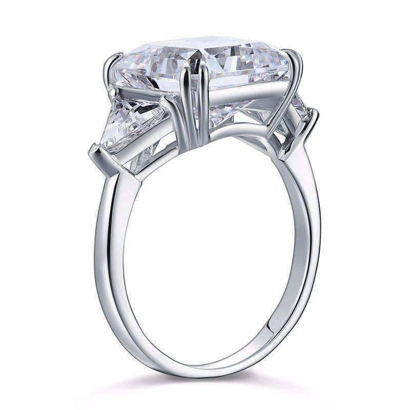 Feshionn IOBI Rings Fancy Fire 8CT Princess Cut Three Stone Ring