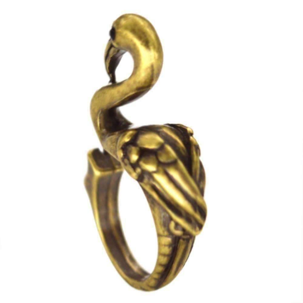 Feshionn IOBI Rings Fantastic Flamingo Adjustable Animal Wrap Ring