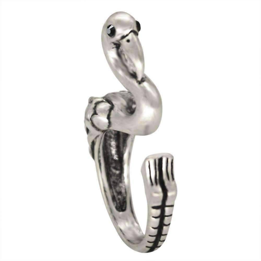 Feshionn IOBI Rings Fantastic Flamingo Adjustable Animal Wrap Ring