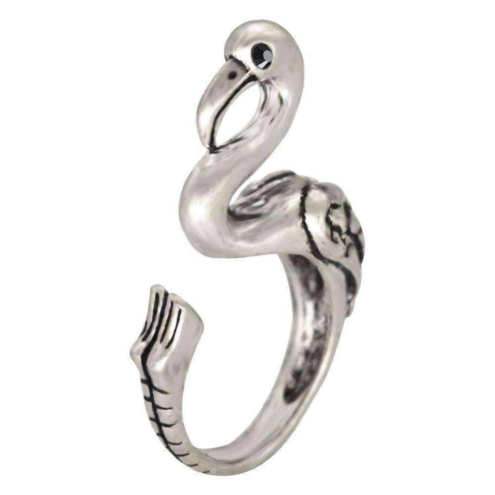 Feshionn IOBI Rings Fantastic Flamingo Adjustable Animal Wrap Ring