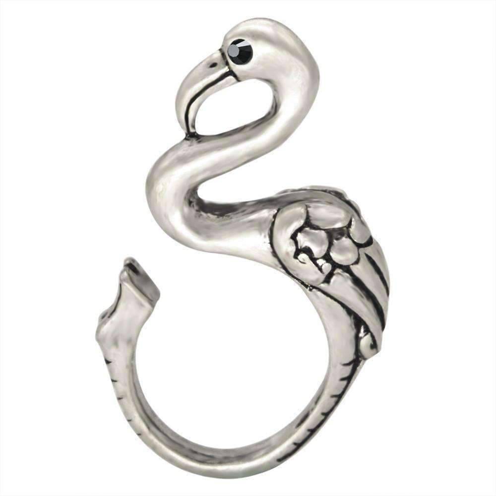 Feshionn IOBI Rings Fantastic Flamingo Adjustable Animal Wrap Ring