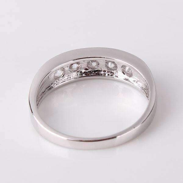 Feshionn IOBI Rings J'adore Five Stone Channel Set  1.25 ct CZ Anniversary & Wedding Band Ring