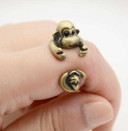 Feshionn IOBI Rings Monkey Business Adjustable Animal Wrap Ring