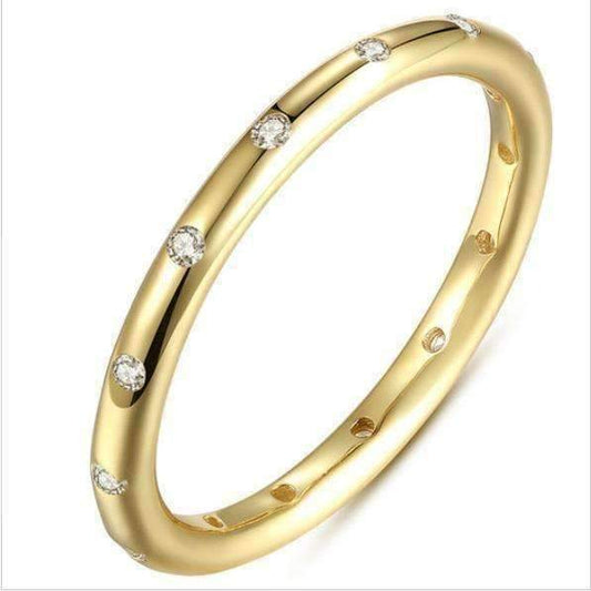 Feshionn IOBI Rings Never Ending Glow CZ Eternity Band Ring