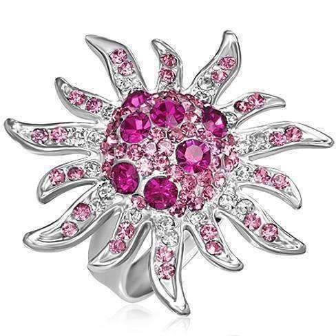 Feshionn IOBI Rings Pink "Pink Starburst" Adjustable Ring