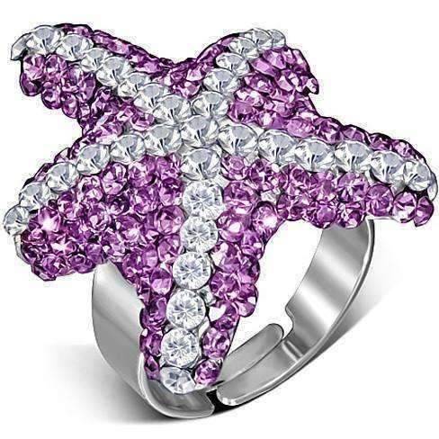 Feshionn IOBI Rings Pink "Pink Starfish" Adjustable Cocktail Ring