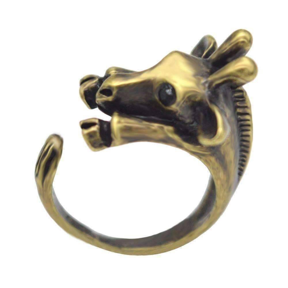 Feshionn IOBI Rings Safari Friends Giraffe Adjustable Animal Wrap Ring