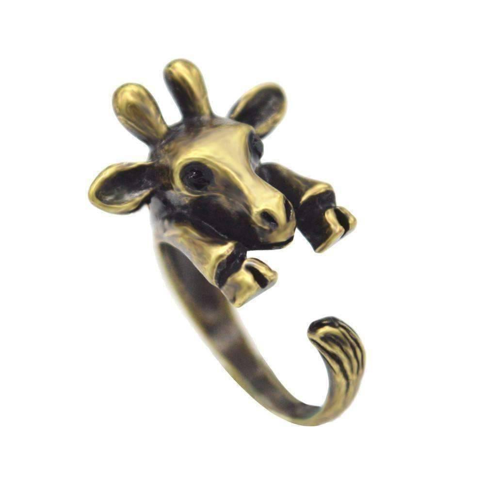 Feshionn IOBI Rings Safari Friends Giraffe Adjustable Animal Wrap Ring