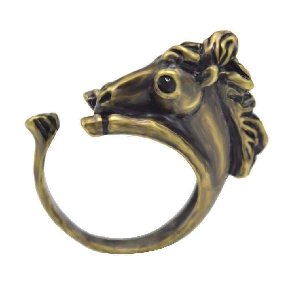 Feshionn IOBI Rings Wild West Horse Adjustable Animal Wrap Ring