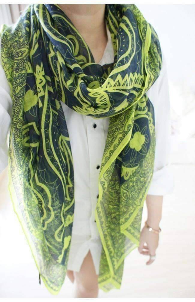 Feshionn IOBI Scarf Vibrant Paisley Wrap Scarf