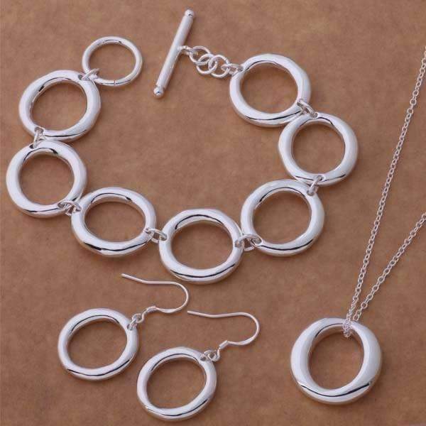 Feshionn IOBI Sets ON SALE - Forever Sterling Silver O Necklace, Earrings and Bracelet Set