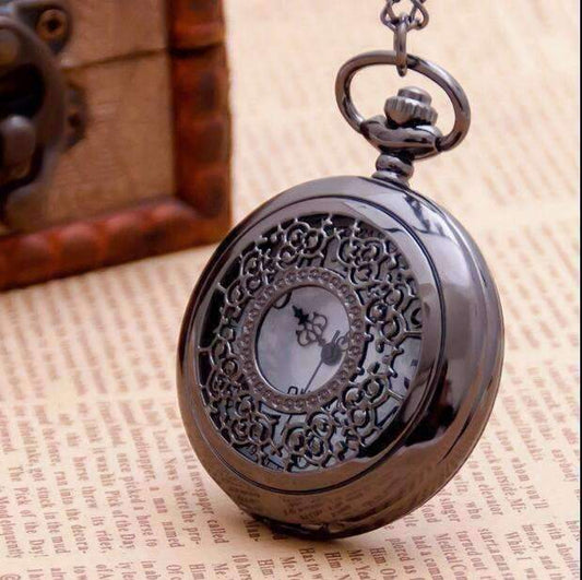 Feshionn IOBI Watches Oiled Bronze Scroll Detail Classic Pocket Watch