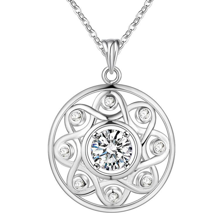 Shining All Around CZ Sterling Silver Necklace